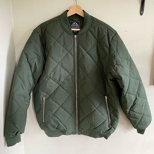 Tecvasen BNWT Men's Winter Windproof Bomber Varsity Jacket Large